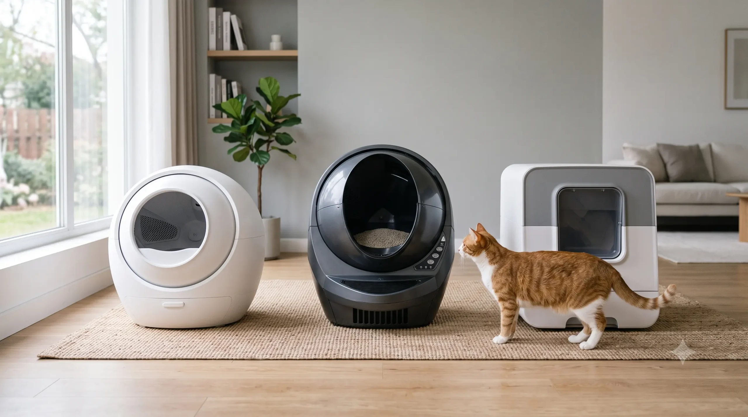 Mejores areneros automáticos para gatos comparados en 2026